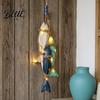 Bathroom And Bedroom Wall Decor Lighted Wooden Fish Starfish Decor Beachy with Warm LEDs Maritime Inspired Home Accessories Coastal Nautical Hanging