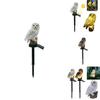 Adorable Owl Solar Garden Lights Water-resistant Outdoor Decoration