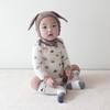 Korean Style Newborn Romper + Cartoon Bodysuit + Rabbit Ear Hat Set (Autumn/Winter)