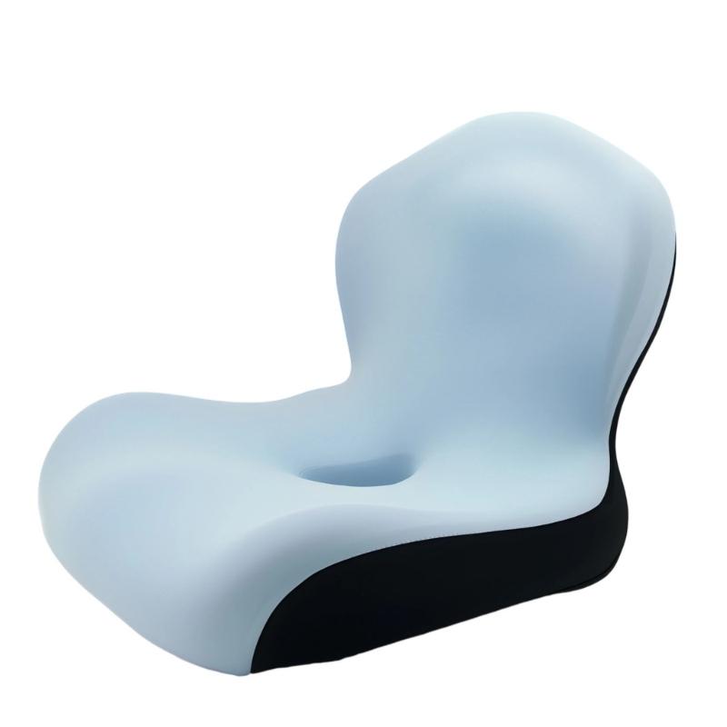 Ergonomic Memory Foam Car Seat Cushion With Lumbar Back Support Breathable Ice Silk Fabric For Driving Comfort