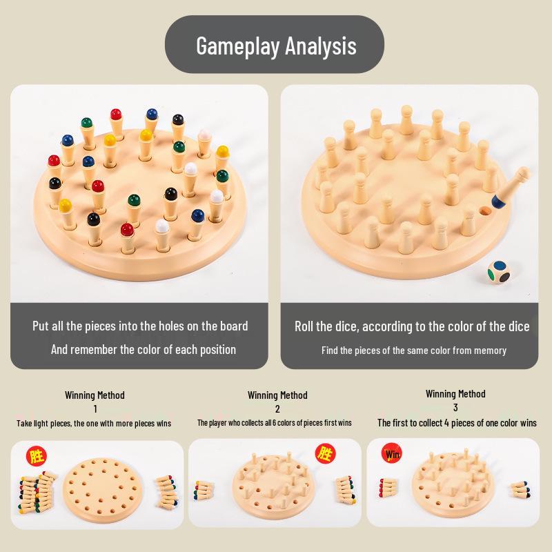 Cross-Color Memory Chessboard: Children's Concentration & Logic Game