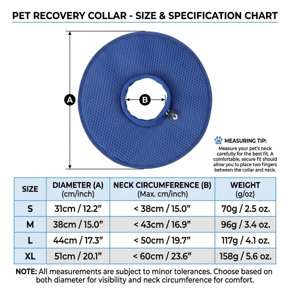 Waterproof Dog Recovery Cone Mesh Fabric Dog Protective Cone Dog Elizabeth Cone Skin Protection