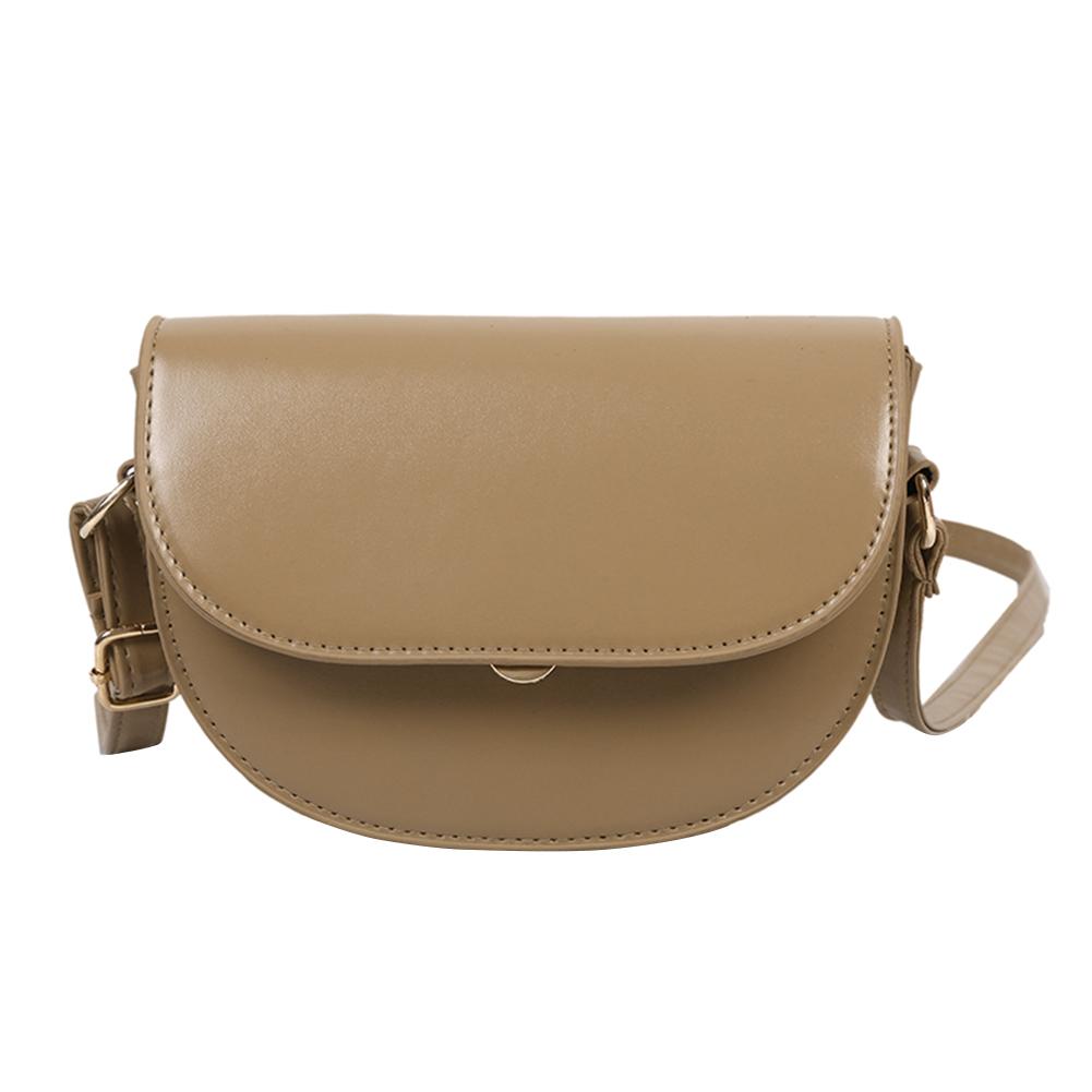 PU Leather Saddle Messenger Bag Casual 