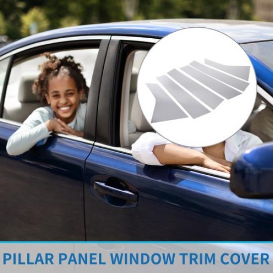 6 Pcs Car Pillar Window Trim Cover for Honda Accord 2018- Chrome Silver Tone