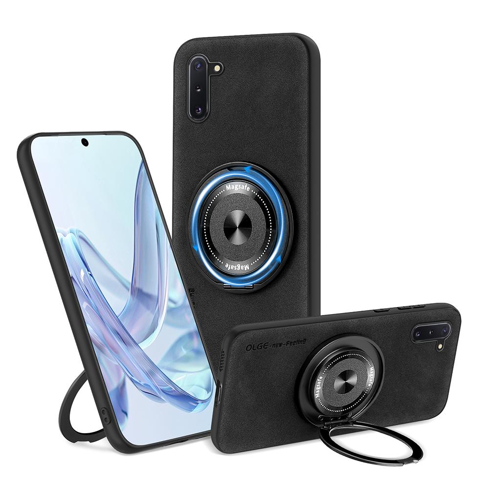 For Samsung Galaxy Note 10 10 Plus Fine Hole Sheepskin Swivel Bracket Magnetic Soft Edge Anti Drop Anti Fingerprint Phone Case