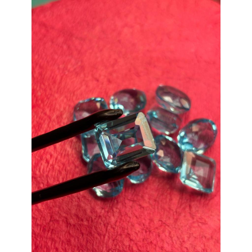 CERTIFIED 100 Ct Natural Blue Aquamarine Mix Shape Rare Mix Lot Loose Gemstone