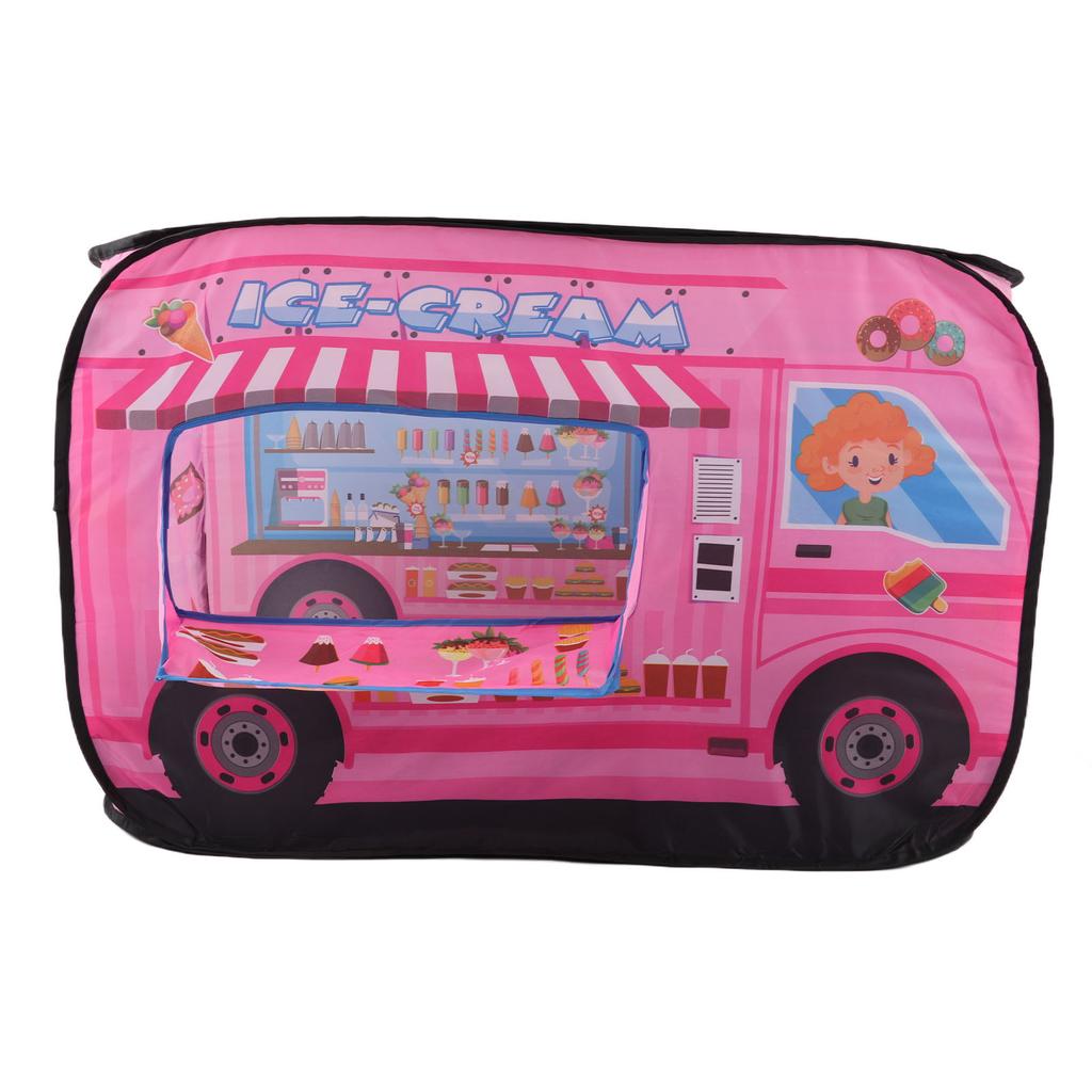 Pop Up Play Tent Ice Cream Truck Pop Up Kids Playhouse for Indoor and Outdoor Activities