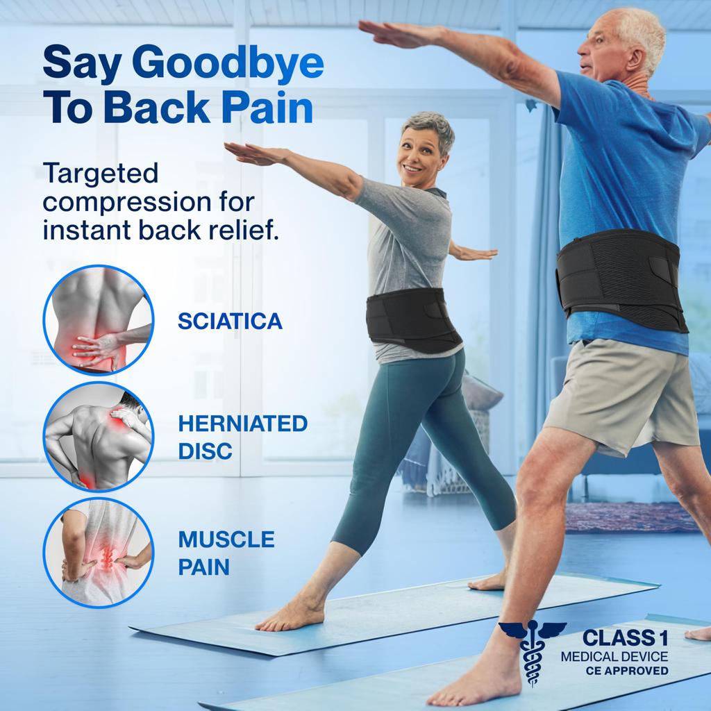 MODVEL Lumbar Support Orthopedic Posture Lumbar Support for Herniated and Lower Back Pain Relief for Men and Ideal for Daily and Work Belt, Corrector,