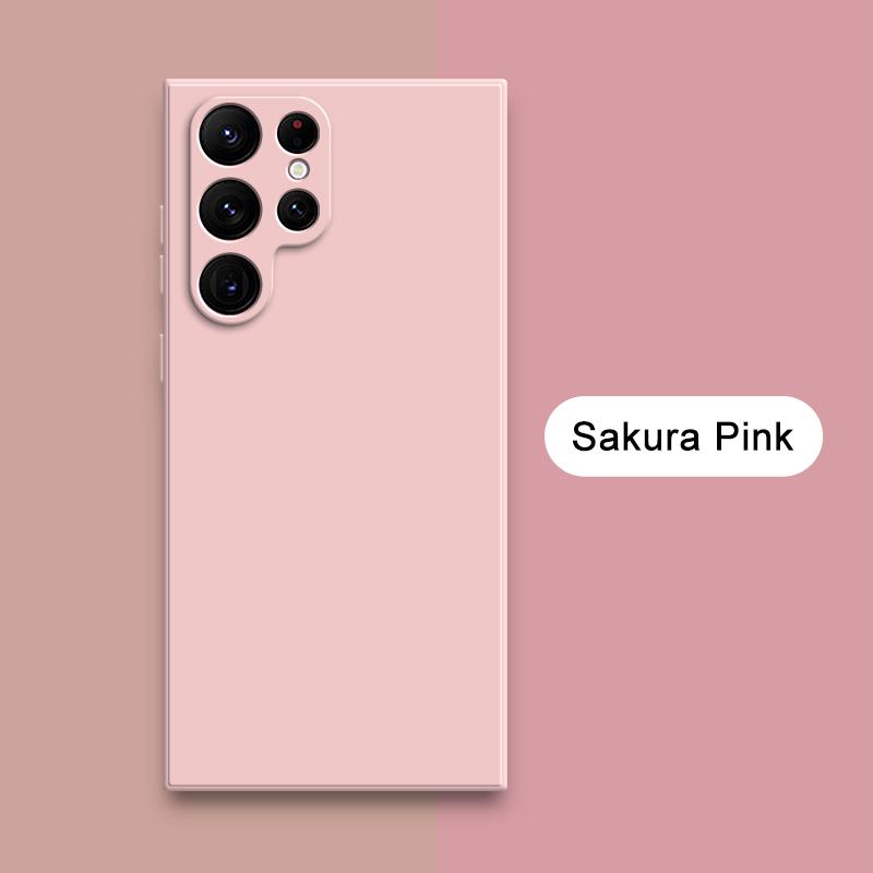 

Квадратный жидкий силиконовый чехол для Samsung Galaxy S23 Ultra S22 Plus S21 FE S20 Note 20 10 защитный мягкий тканевый чехол для задней панели телефона Samsung Note 20 розовый