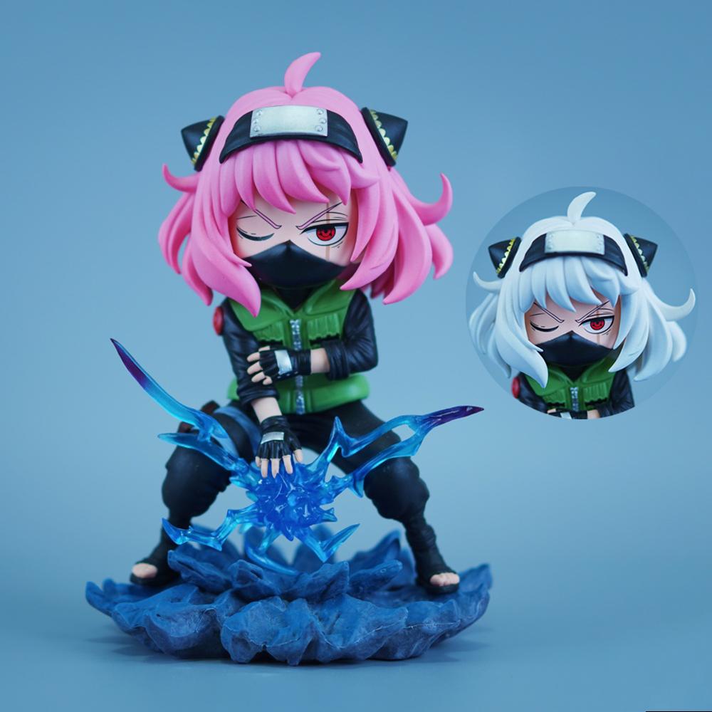 

19cm/7.48in Animation NARUTO Figure Anya Forger Costume Play Hatake Kakashi Action Figures Polyvinyl Chloride Statue Collector Miniature Playthings
