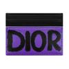 Dior Miss  Graffiti Print Five Card Slot Calfskin Card Holder Women Accessories Purple Black S3601UZCW-M75E