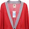 unused VAST222 19ss made in Japan Long sleeve mesh cardigan 2 red x gray Men's Used