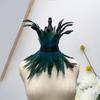 Sexy Lace Stitching Women Neck Sleeve Faux Feather Fake Collar Punk Party Cosplay False Scarf Fashion Accessories