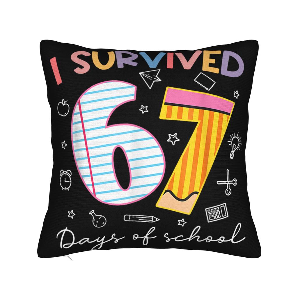 6 7 Christmas 67 Santa  Pillow Cover  Soft Cushion Cover Kawaii Pillow Case For Chair Sofa Home Decor