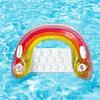 Inflatable Mattress Chair Lounger Swimming Chair Cup Holders Rainbow