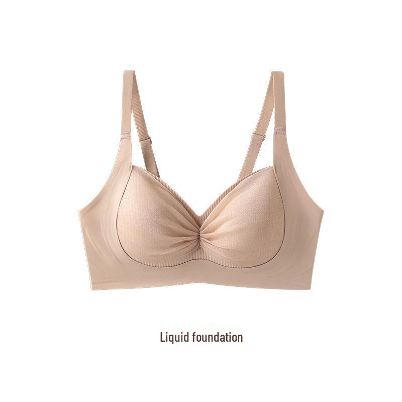 Sexy Lace Wireless Push-Up Bra for Small Bust – Skin Tone, Comfortable, Anti-Sagging Design