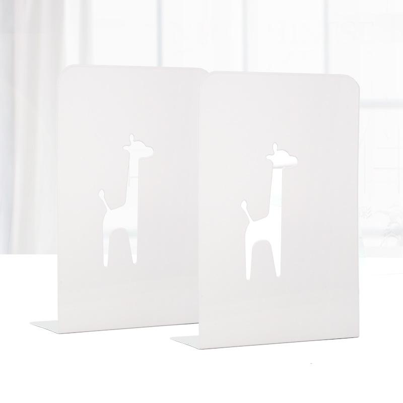 L-Shaped Metal Bookends for Students - Large Desktop Shelf Divider