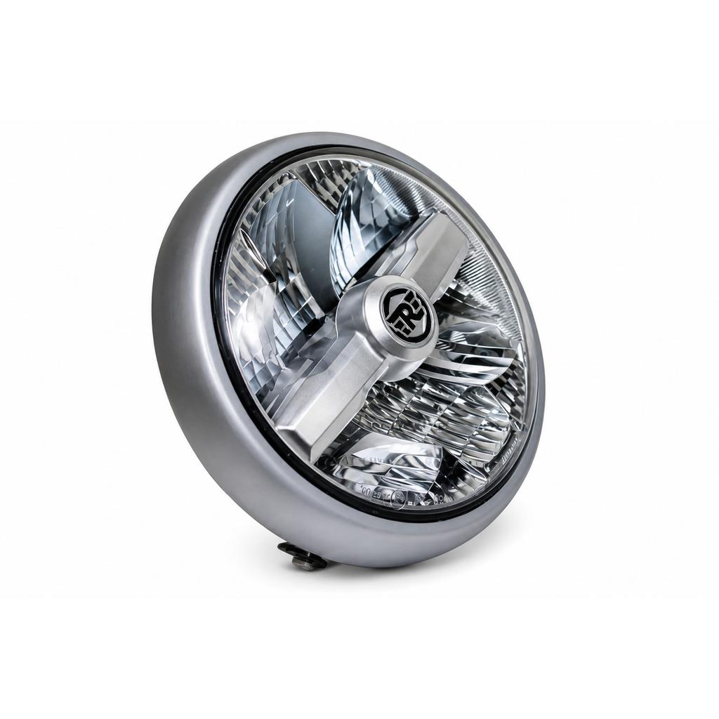 Royal Enfield " Super Meteor 650 Black & Silver Headlight Assy. With Blub"