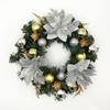Elegant Christmas Wreath Red Flower Evergreen Pine Wreath Door Wall Decor Poinsettia Wreath  Party
