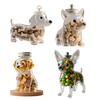 Treat Jar Reusable Dog Shape Glass Airtight Pet Food Storage