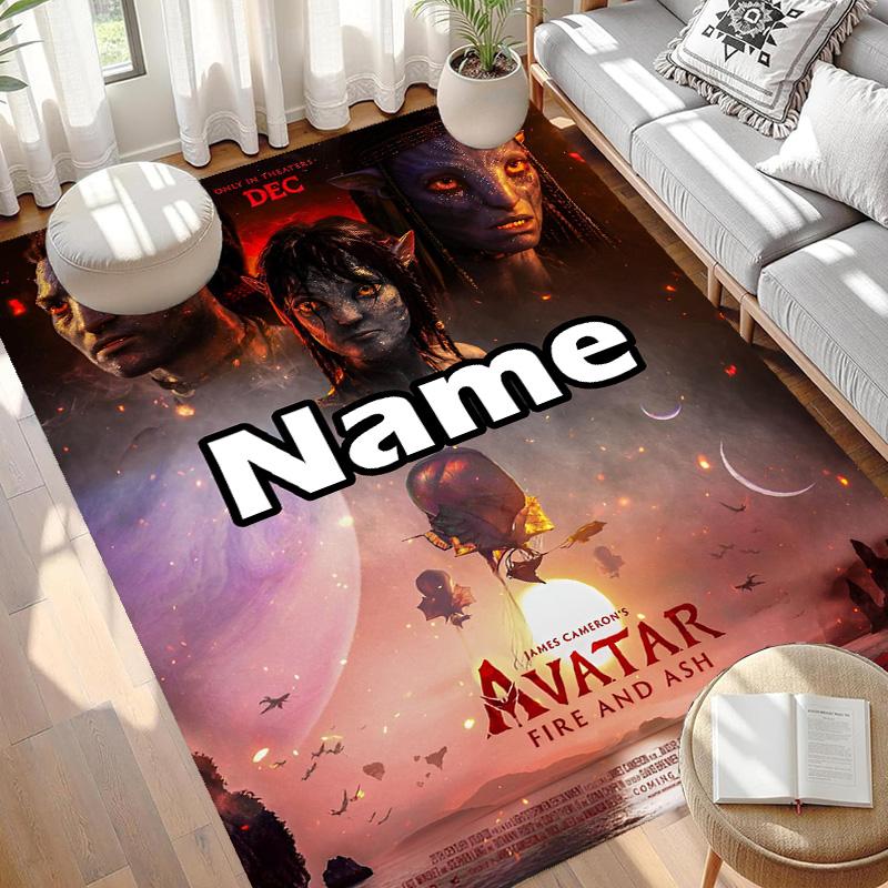 Custom Name Personalized Avatar Print Carpet, Versatile Home Decor Rug, for Playroom, Apartment, Balcony, Entryway, Hallway Gift