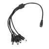 DC Female to 4 Male Power Splitter Adapter Cable for