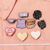 Creative English Letter Brooch Unique Alloy Badge For Sweaters Scarves Versatile Fashion Accessory