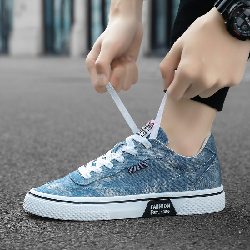 2025 Men's Canvas Shoes Outdoor Fashion Skateboard Shoes for Men Comfor Non-Slip Casual Sneakers Breathable Men Walking Shoes