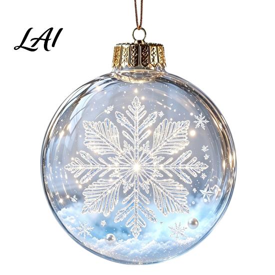 Festive Party Decorations Glowing Christmas Story Ornament Light‑Up Mini Holiday Scene Hanging Ball with Warm Tree Ornaments LED Light Clear