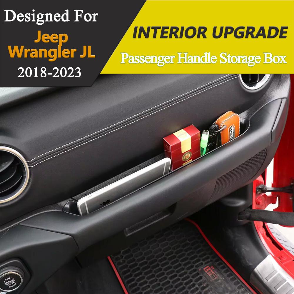 Grab Tray Interior Storage for Jeep Wrangler JL Gladiator JT 2018-2023 Passenger Grab Storage Tray Organizer Interior Accessory