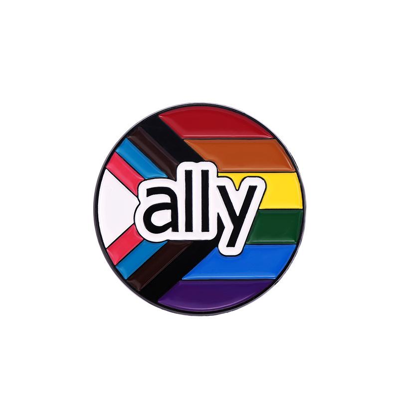 Regenboog Vuist Kleurrijk Letter Emaille Pin Broche Badge Voor Tassen Jeans Hoodies Denim Revers Pin Sieraden Kinderen Beste Feest Bruiloftscadeau black