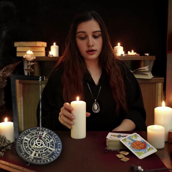 Drewniany Stojak Ekspozycyjny na Wahadło Wieszak na Wahadło Kryształowe Tablica Ołtarzowa do Wahadła Ozdoba Wiedźmy