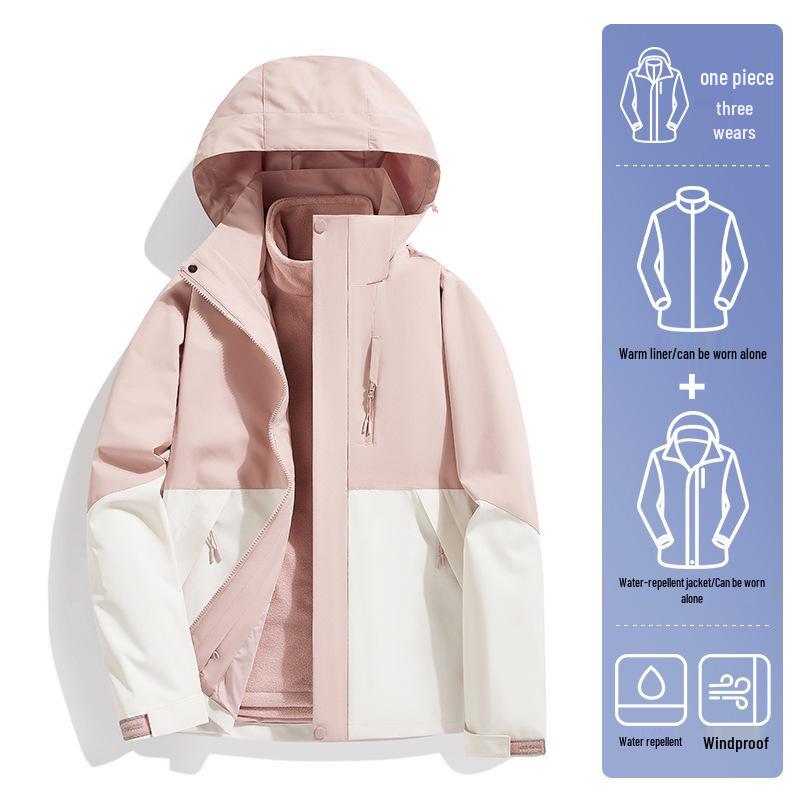 2024 Outdoor Mountain 3-in-1 Windproof & Light Rainproof Mountaineering Suit for Men & Women