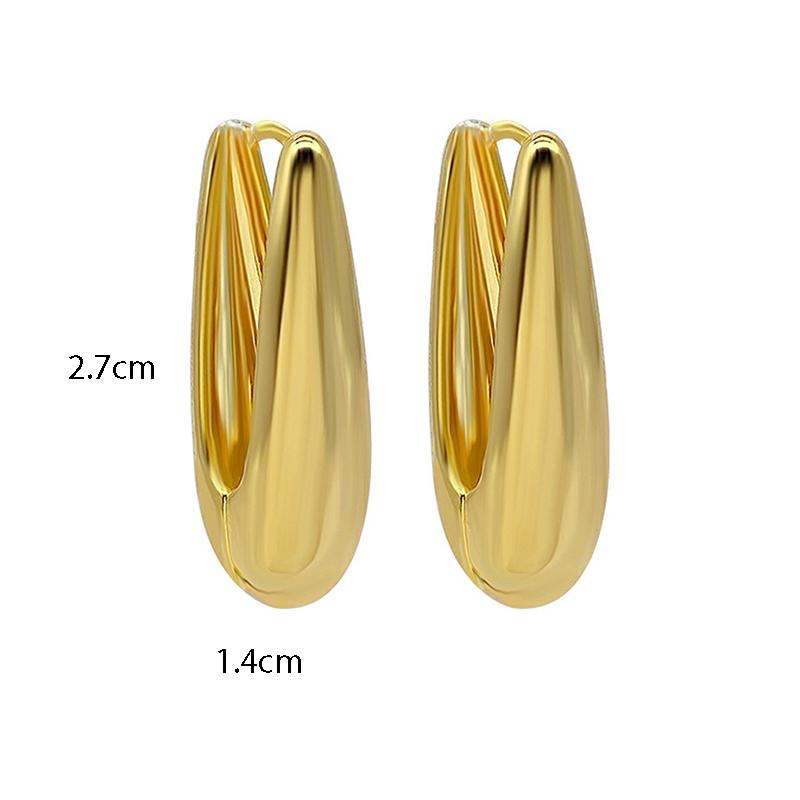 Einfache Wassertropfen Metall-Creolen für Damen Einfaches Design Exquisites Geschenk für junge Mädchen Hochzeitsaccessoires Schöner Schmuck