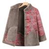 Women's Plush Lined Winter Cotton Coat for Elderly