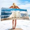 Samoyed Dog Beach Towel Cute Pet Bath Towel Microfiber Quick Dry Travel Sport Spa Swimming Pool Towels Absorbent Bikini Cover Up