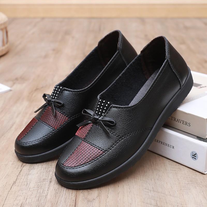 Fashion New Style Fashion Shoes Women Leather Flats Female Flats Spring Shoes Classic Women's Loafers Casual Leather Shoes Zapatos Mujer