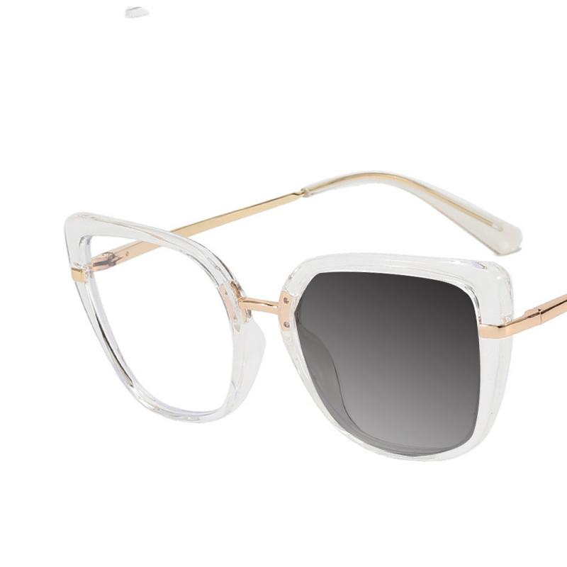 Retro Square Oversized Frame Myopia Glasses Anti Blue Light Computer Women Near Sight Eyewear Prescription Nearsight