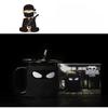 Ninja Ceramic Mug Creative Funny Coffe Cup with Lid Spoon Set Porcelain Kitchen Utensils Drinkware Mug Kawaii Water Cup