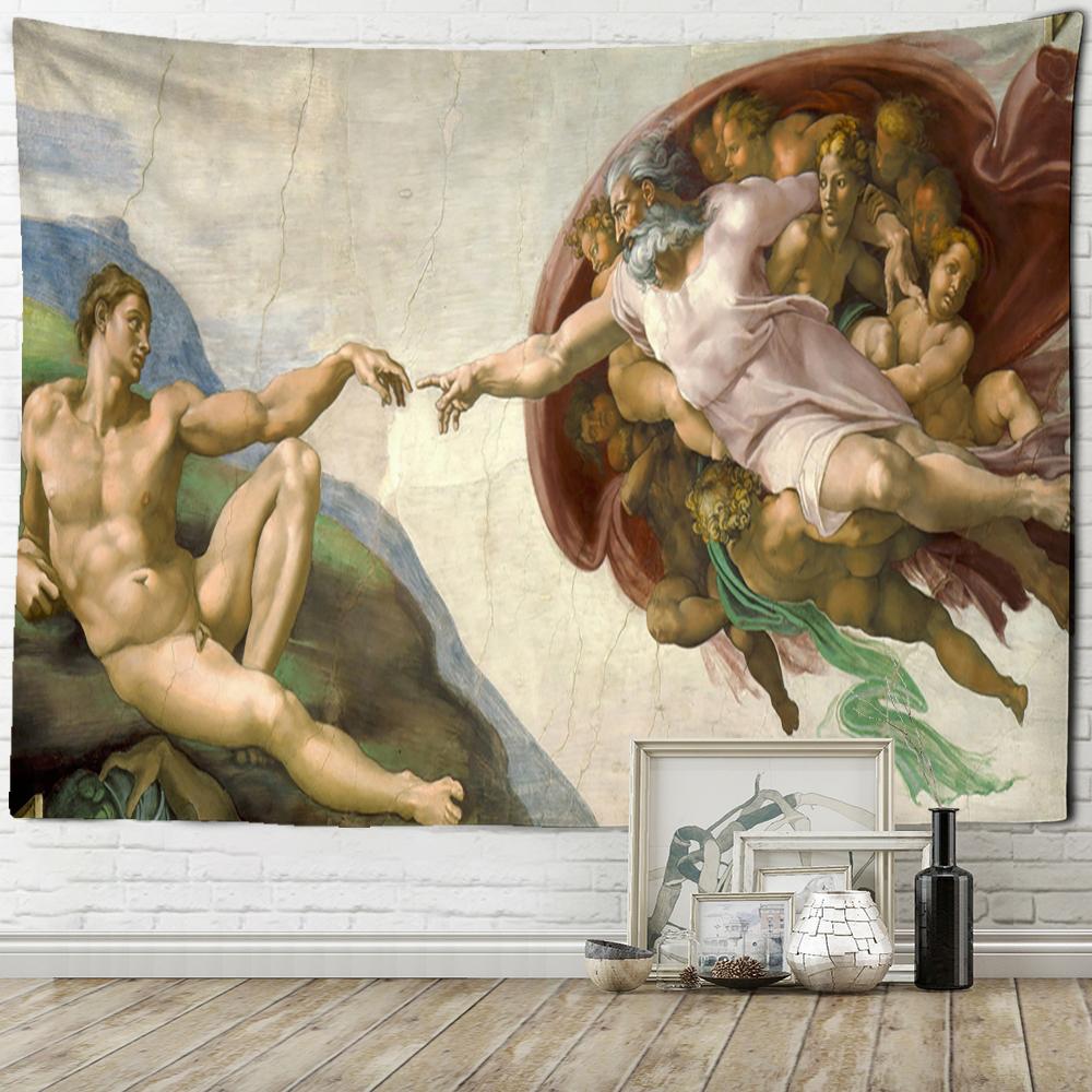 Jesus Angel Copii Tapiserie Agatator Religie Artă Vintage Mystic Hippy Tapez Home Decor Tesatura de fundal