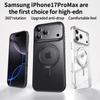 360° Rotating Stand Magnetic Orange Case for IPhone 17 Pro Max 17Air 17Pro Luxury Metal Button Folding Bracket Shockproof Cover