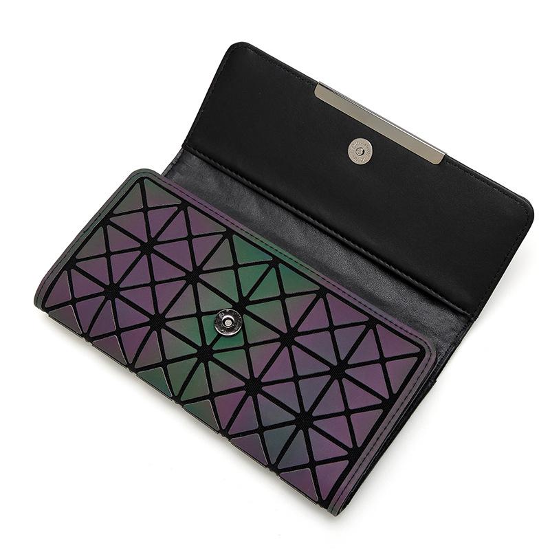 Portafoglio da donna di marca Pochette Borsa lunga luminosa Borsa per carte da donna Borse femminili geometriche di moda