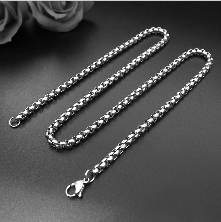 304 Stainless Steel Pearl Necklace - Titanium Steel Jewelry Chain with Pendant for Girls - DIY Cuban Chain Accessories