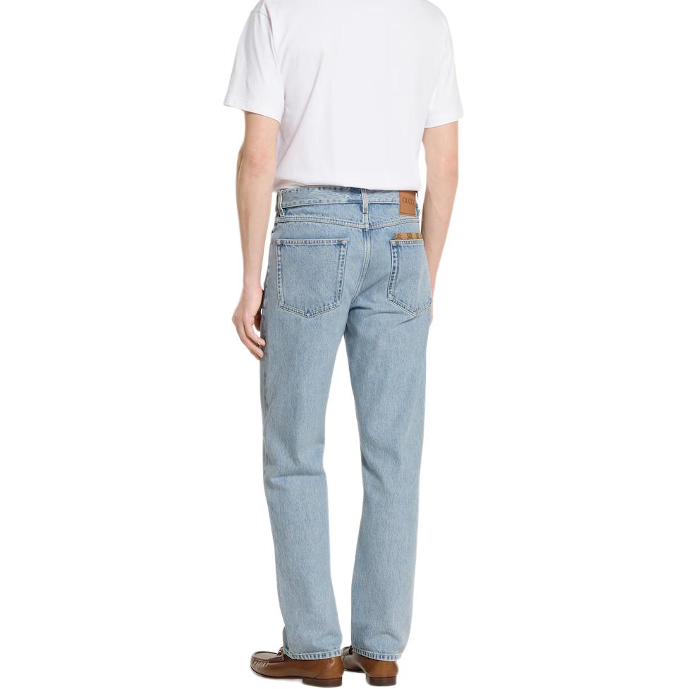 Gucci Gg Insert Washed Denim Jeans 835219-XDDCY-4452