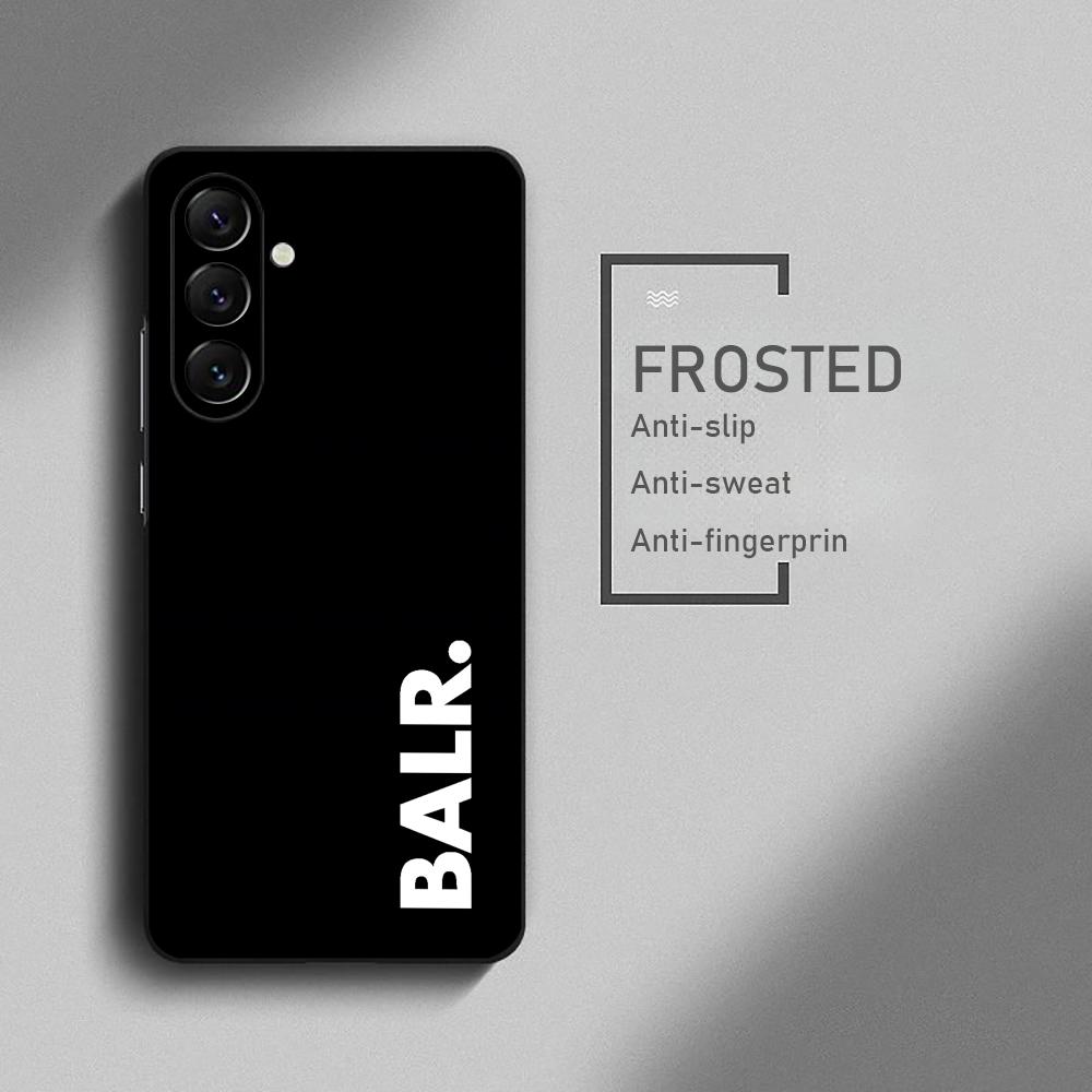 Trendy fashion B-BALR Phone Case For Samsung Galaxy S26 S25 S24 S23 S22 S21 Plus Ultra Note20 Soft Black