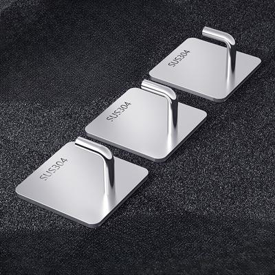 304 Stainless Steel Hook Punch-free Strong Traceless Single Adhesive Hook Waterproof Moisture-proof Hook Behind Kitchen Bathroom Door