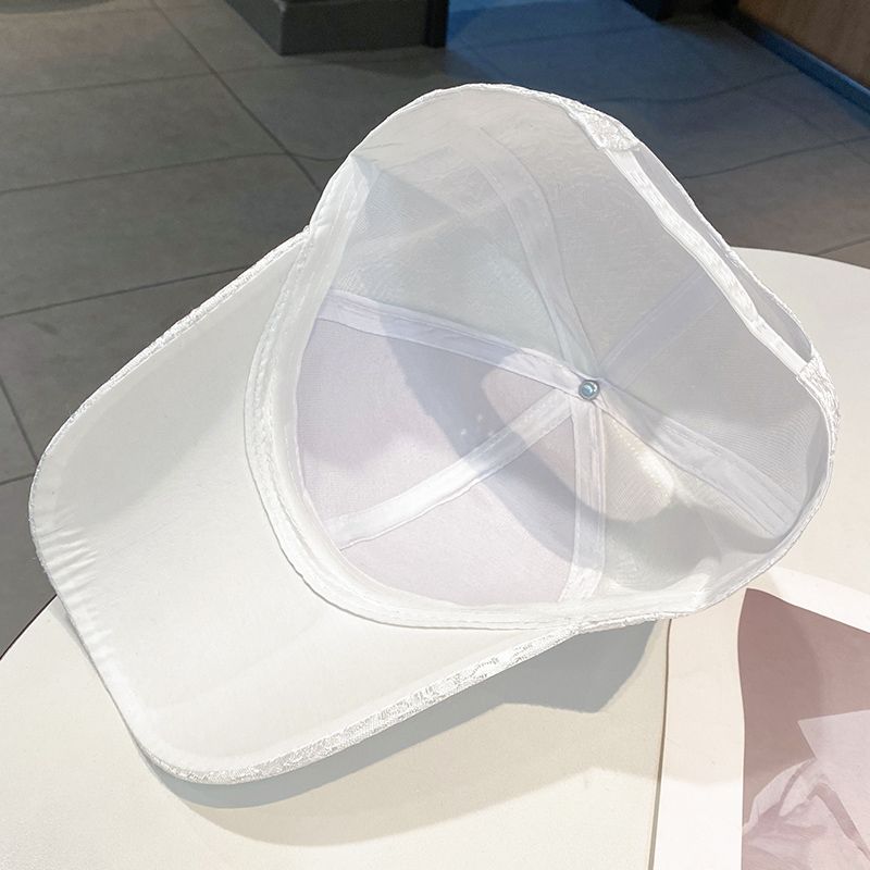 Şapcă de baseball cu fluture cu strass Copii Primăvară şi vară Stil străin Versatil Protecţie solară Vizor Şapcă cu model de dantelă