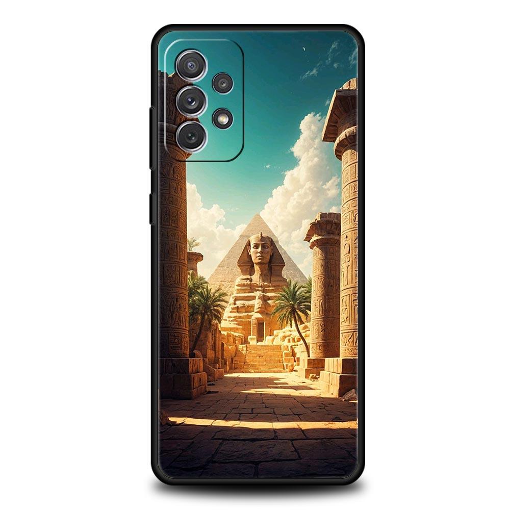 Ancient Egypt Egyptian God pyramid Case For Samsung A15 A13 A51 A71 A41 A31 A21S A03S A05 A35 A55 A23 A25 A33 A53 A73 5G Cover