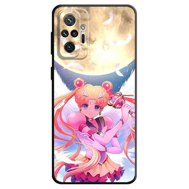 Husa de telefon pentru Redmi Note 9 11S 9S 11T 11 Pro 8T 10 Lite 7 10S 8 Husa moale TPU rezistenta la socuri Anime japonez Kawaii Sea Moon