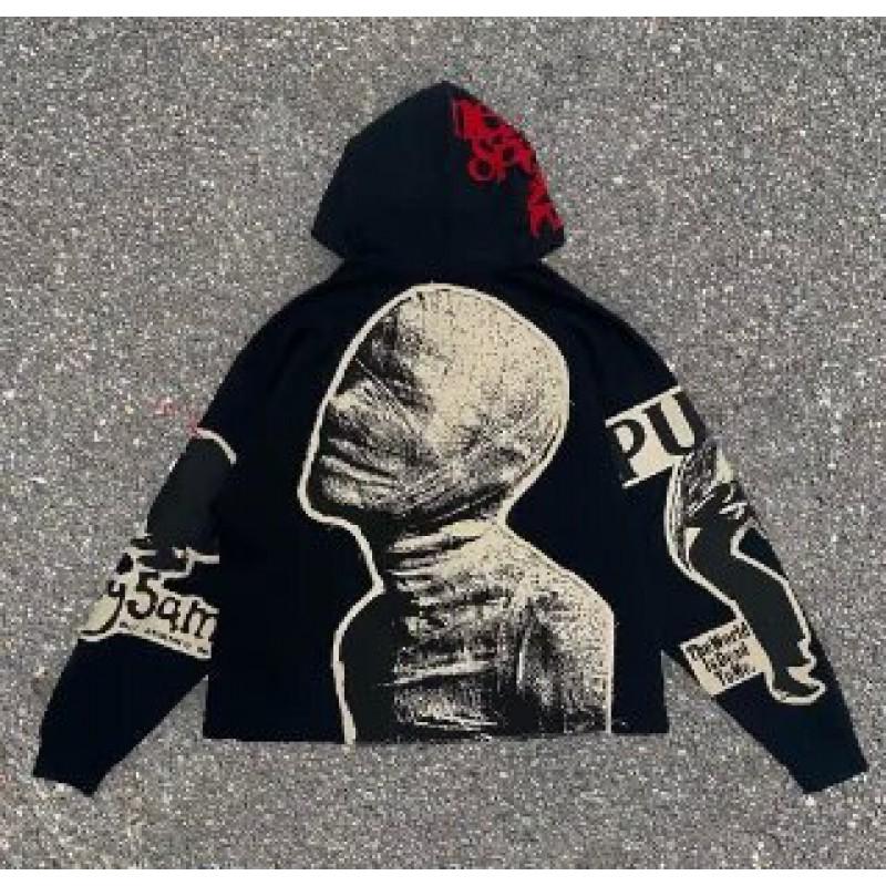 Unisex Y2K Streetwear Mummy 3D Print Hoodie Loose Fit Winter Casual Sweatshirt